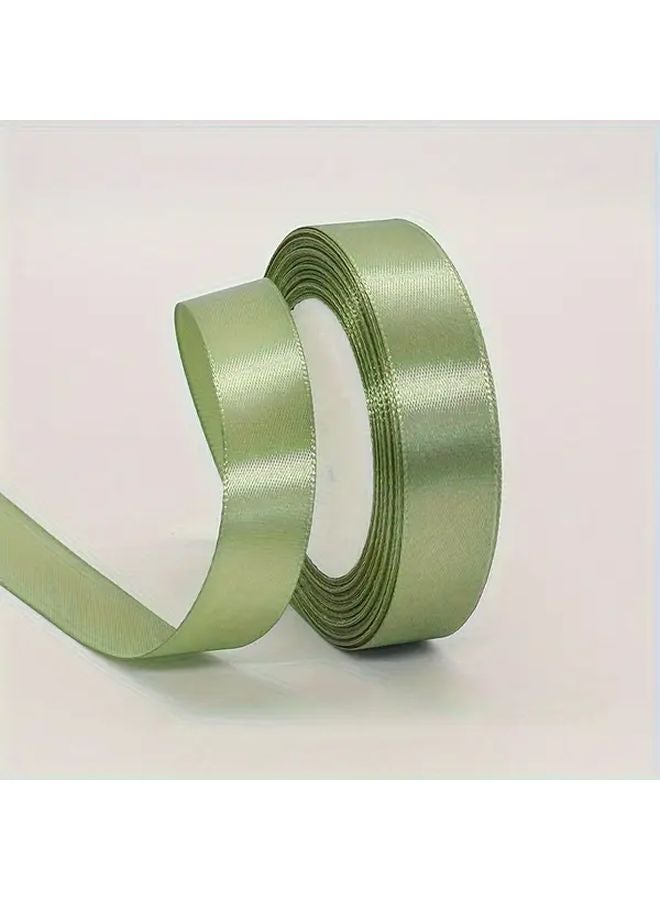Sage Green Polyester Ribbon 0 59 Inch Wide 1 Roll For Gift Wrapping Wedding Decor DIY Crafts - Image 4